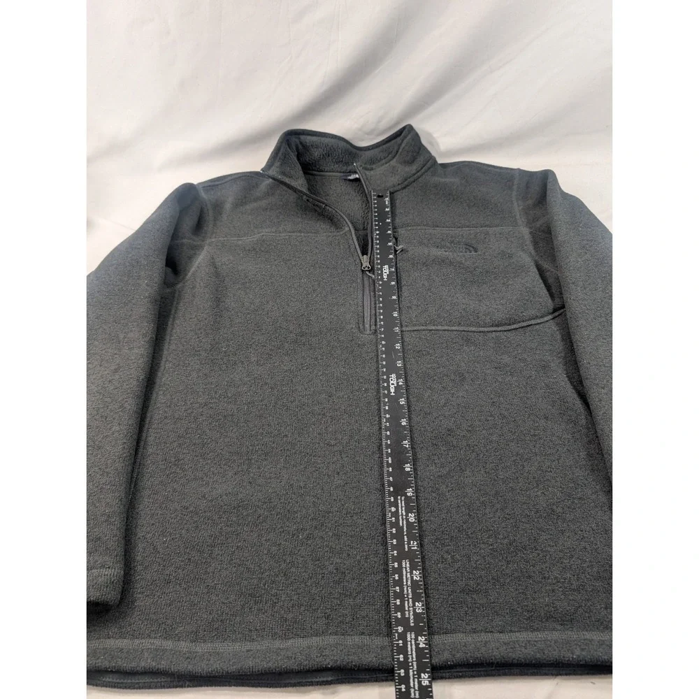 The North Face Mens Dark Grey Gordon Lyons Quarter Zip Fleece Jacket XL